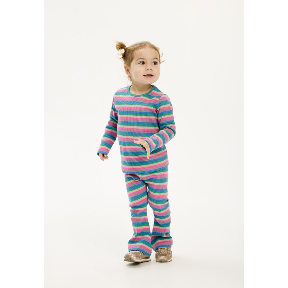 THE NEW Siblings Multi Striped Polly L_S Rib Tee