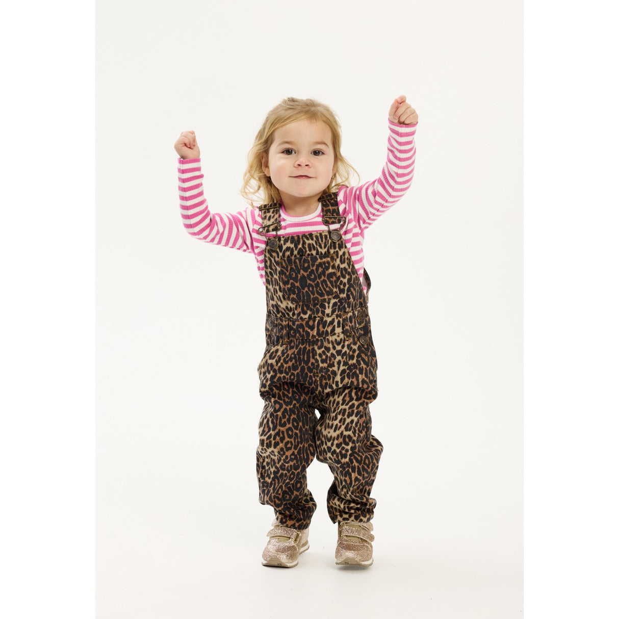 THE NEW Siblings Feather Gray AOP Paloma Denim Dungarees