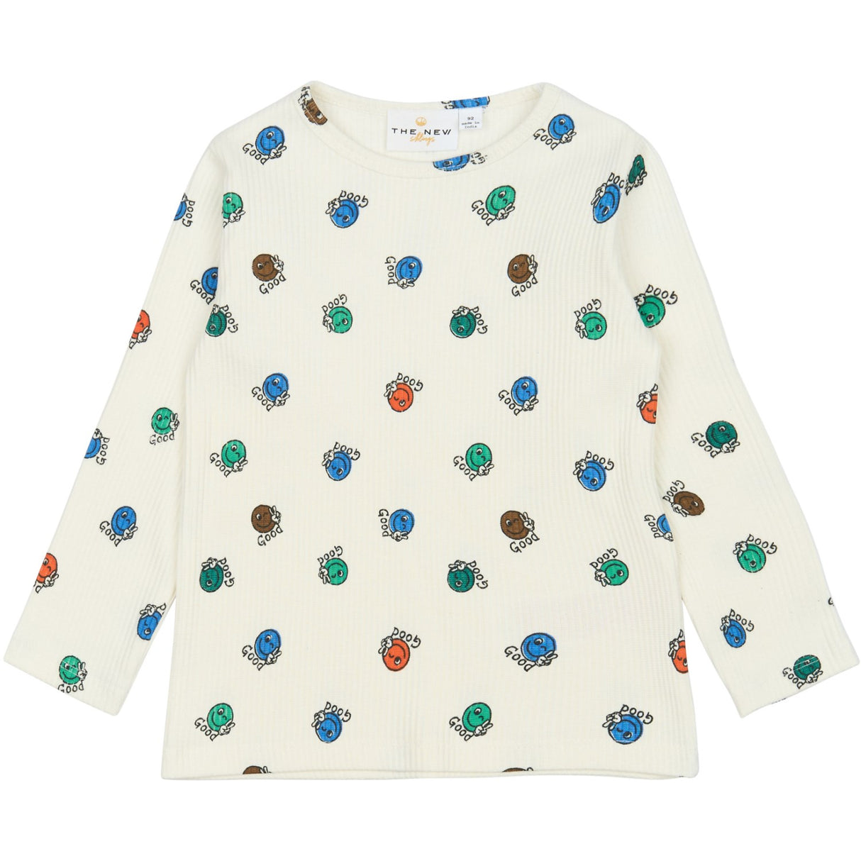 THE NEW Siblings Cloud Dancer AOP Palmer L_S Rib Tee