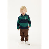 THE NEW Siblings Navy Blazer Striped Pinon L_S Pique Polo