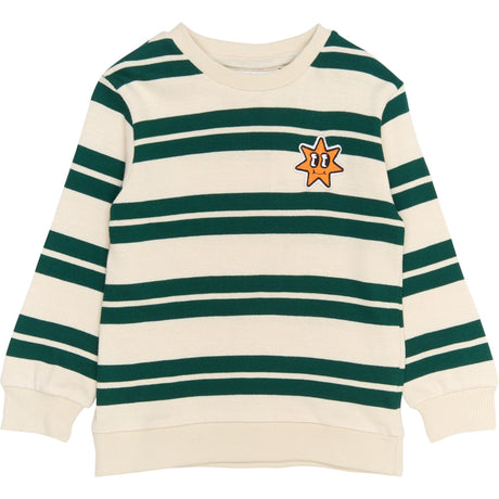 THE NEW Siblings Deep Teal Striped Robbie Knit Sweatshirt