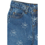 THE NEW Siblings Medium Blue Denim AOP Ripley Wide Jeans