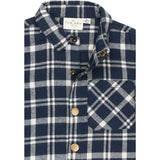 THE NEW Siblings Navy Blazer Check Riggs L_S Flannel Shirt