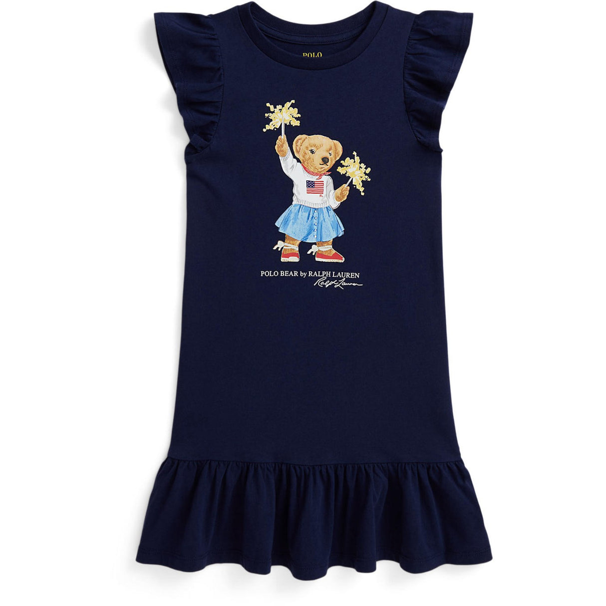 Polo Ralph Lauren Newport Navy Sparkle Bear Day Dress