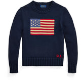 Polo Ralph Lauren Boy Long Sleeved Flag Sweater Hunter Navy