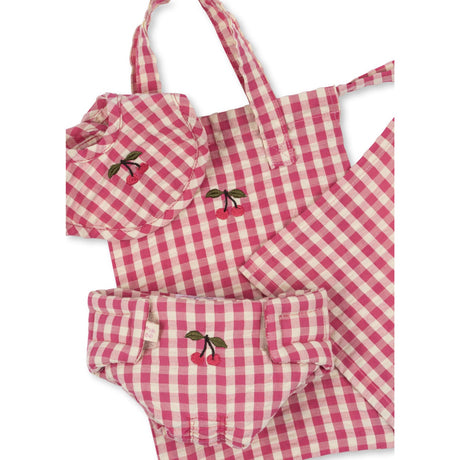 Konges Sløjd Bubblegum Check Doll Nursery Set