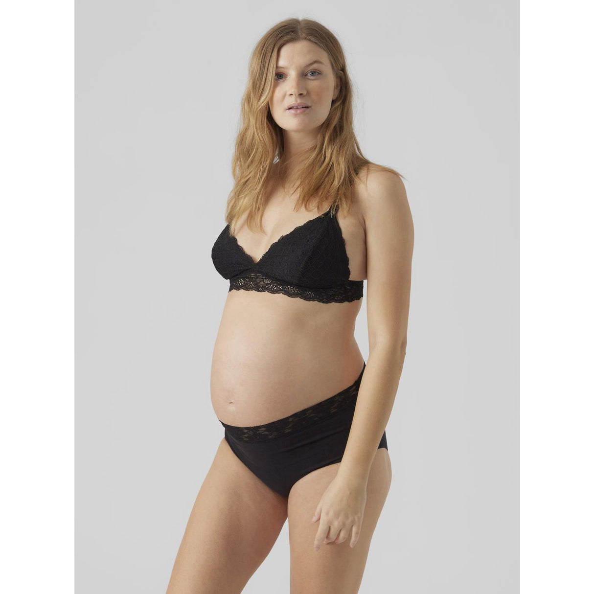 Mama;licious Black Mlheal Hw Lace Panties 2-P Noos