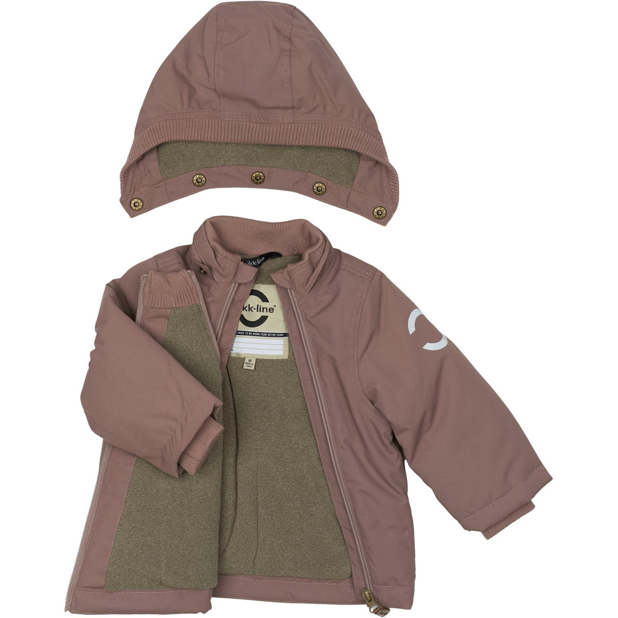 Mikk-Line Twilight Mauve Nylon Baby Jacket - Solid