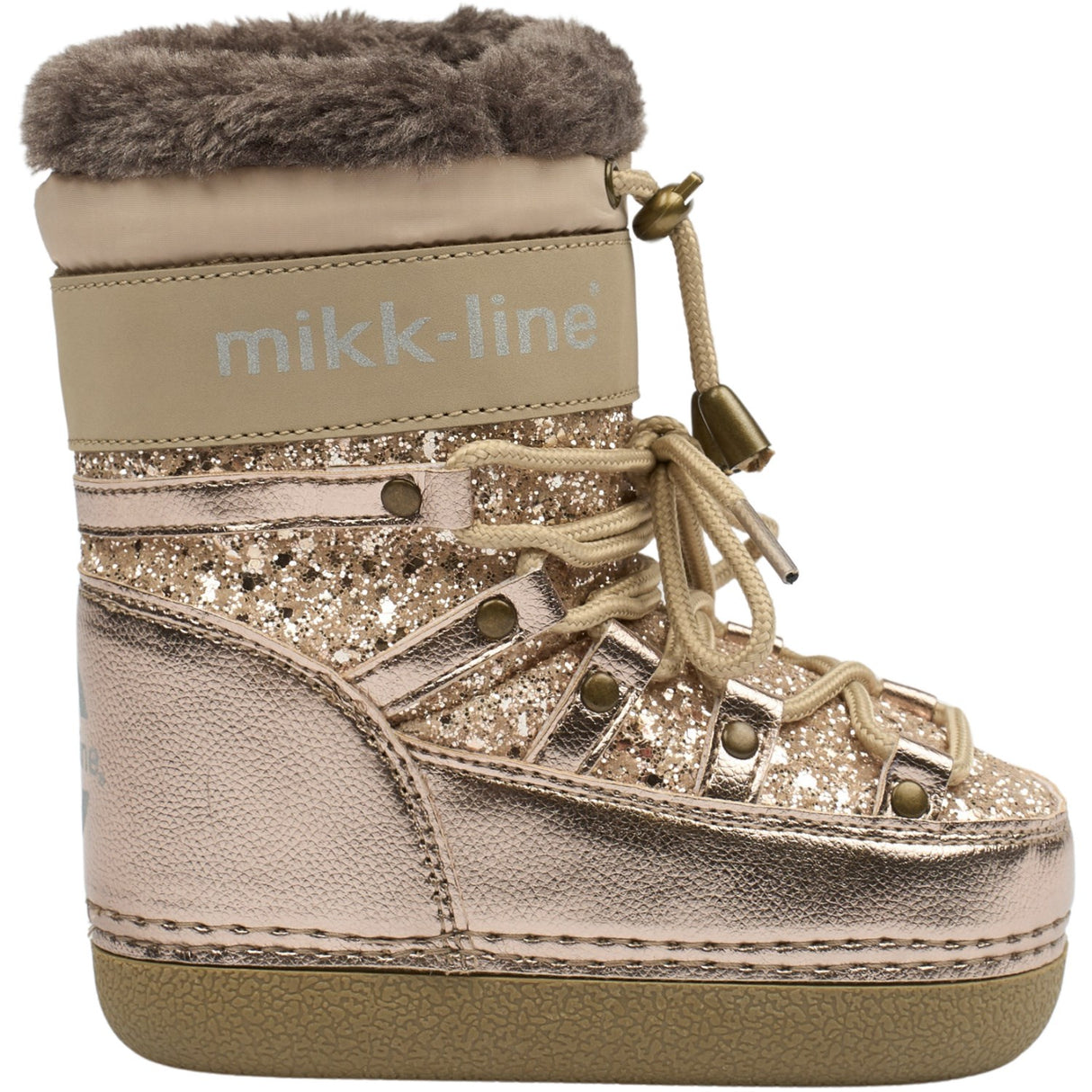 Mikk-Line Champagne Glitter Snow Boot Glitter