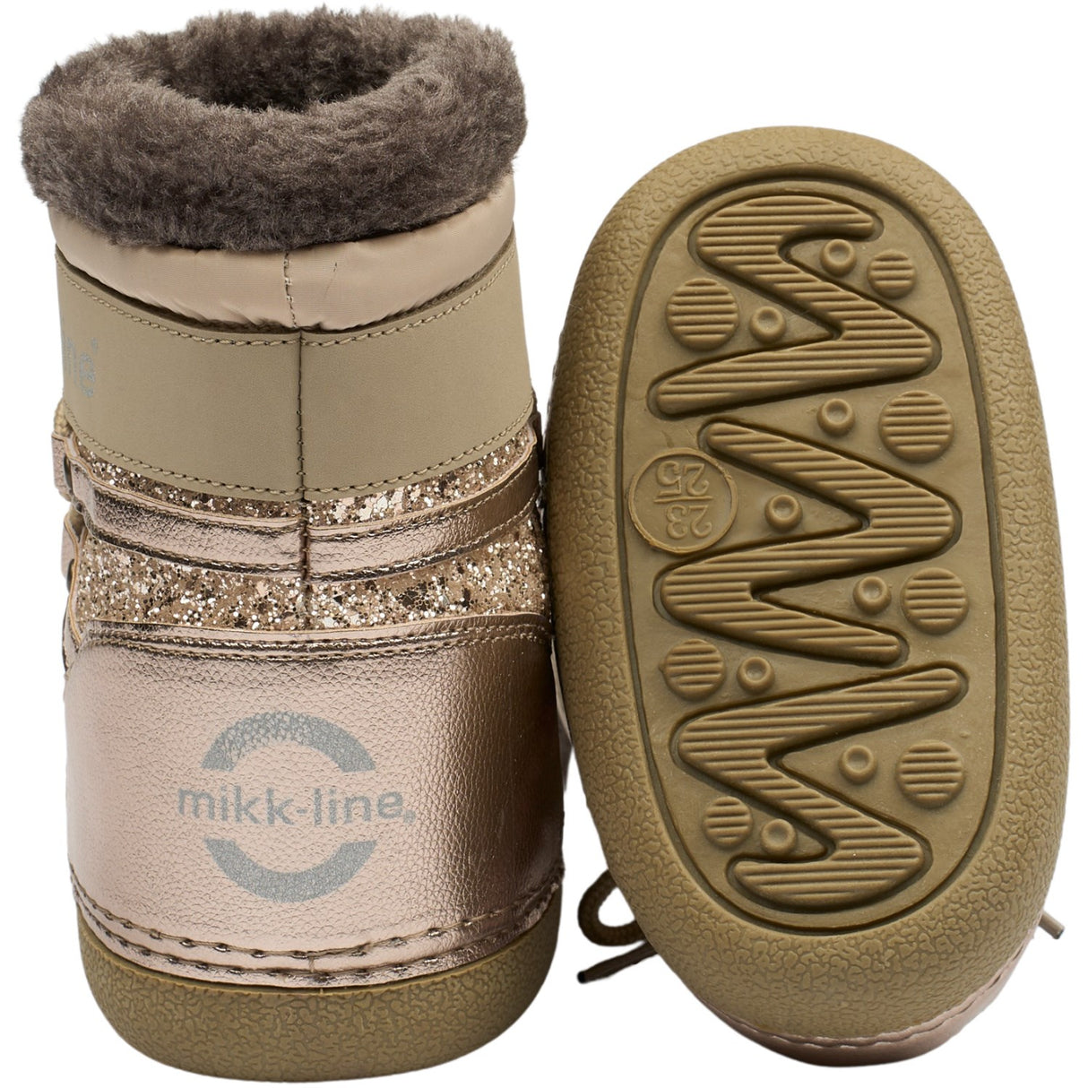 Mikk-Line Champagne Glitter Snow Boot Glitter