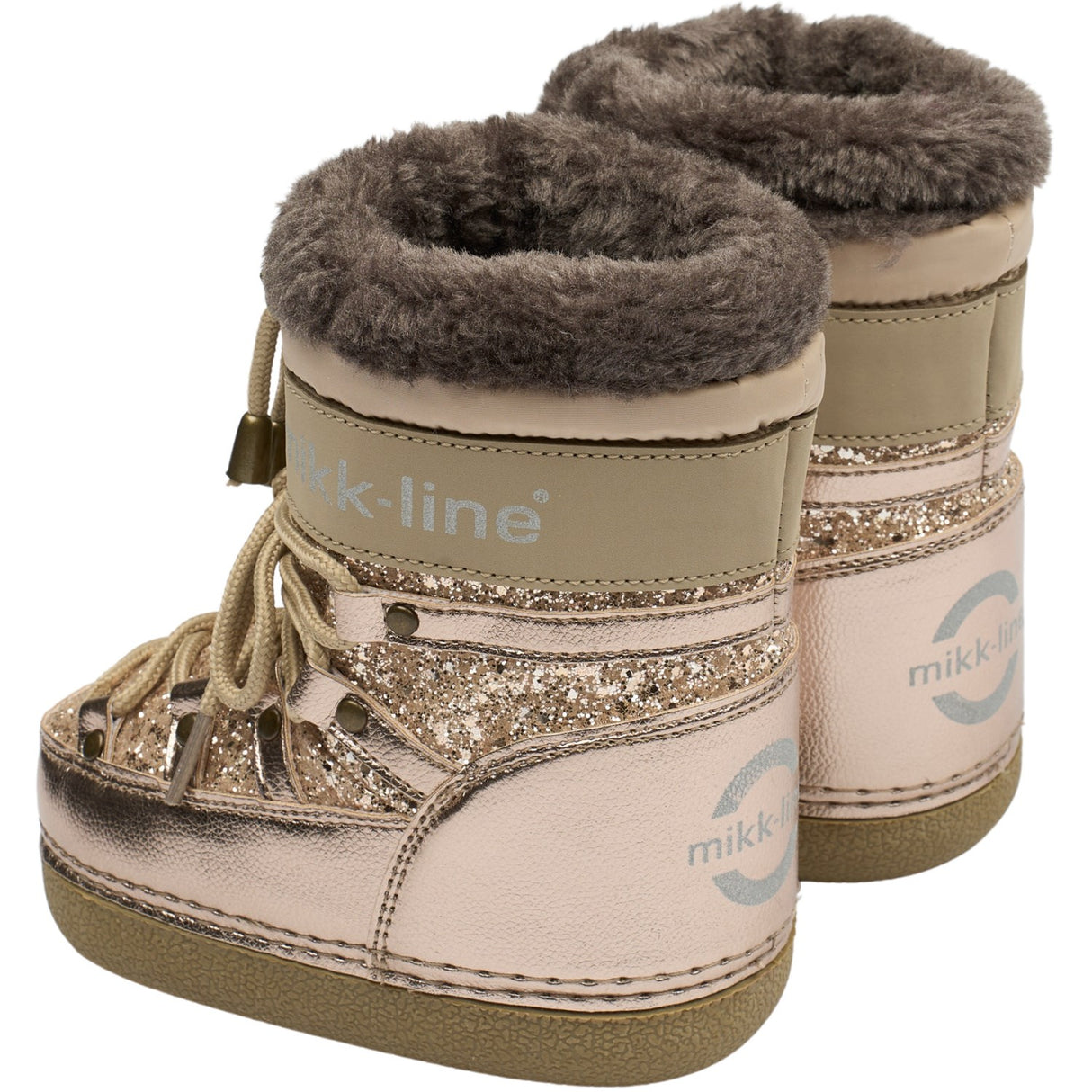Mikk-Line Champagne Glitter Snow Boot Glitter