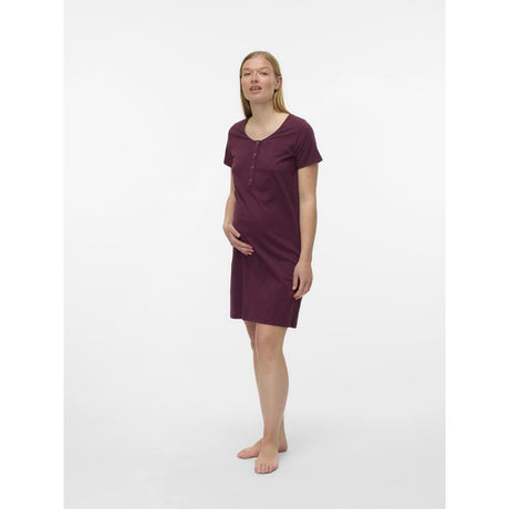 Mama;licious Fig Mlmira Solid Jrs Nightgown 2F A. E. Noos
