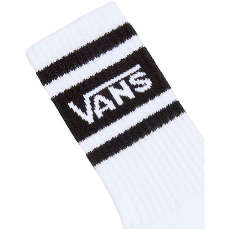 VANS White/Black Drop V Logo Crew Socks