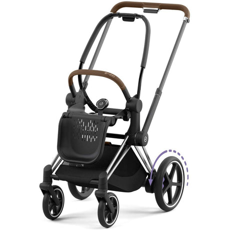 Cybex Chrome Brown E-Priam Stel Inkl. Hård Sædedel