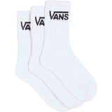 VANS White Classic Crew Socks 3-Pack