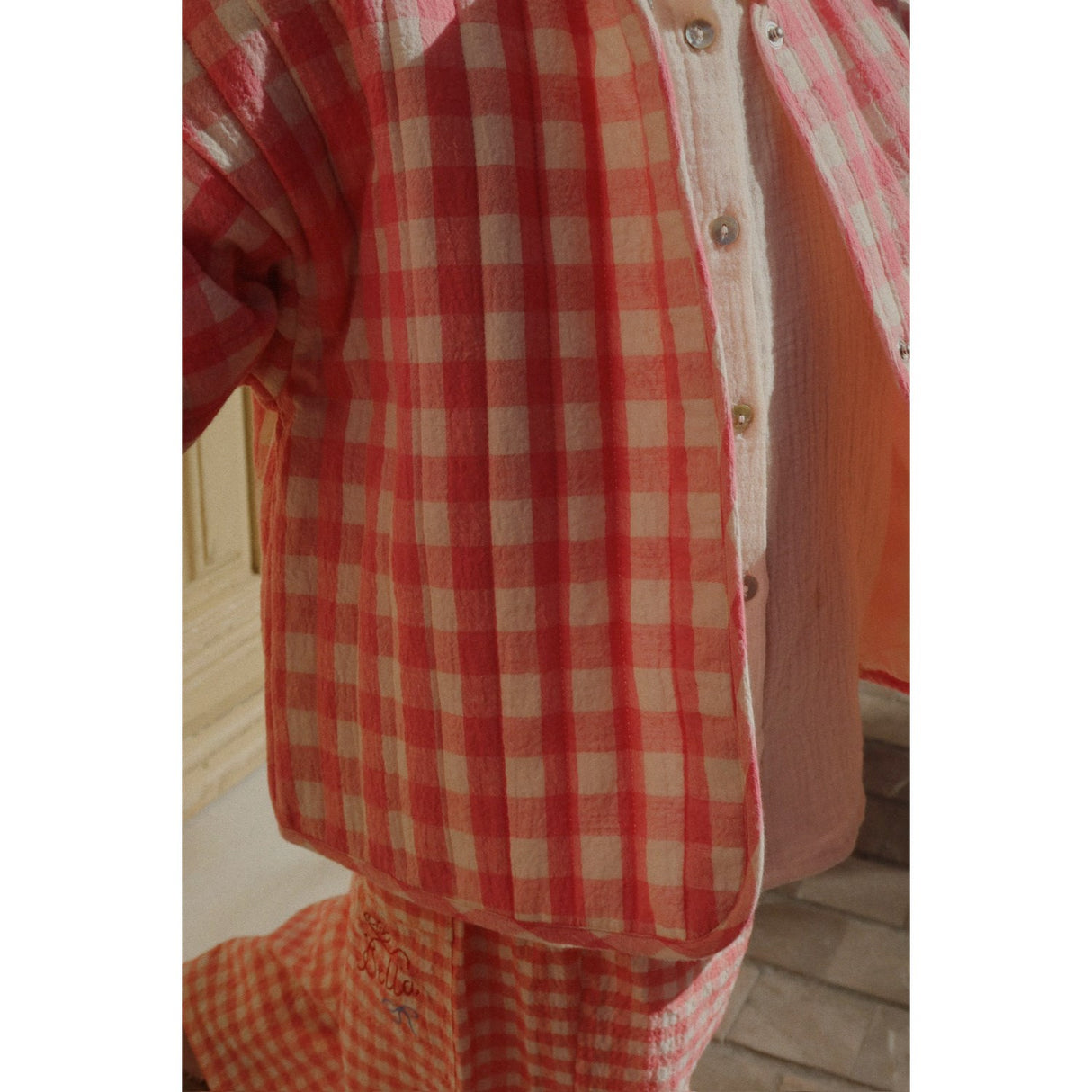 Konges Sløjd Peach Blossom Check RHW X KS Bella Pants Gots