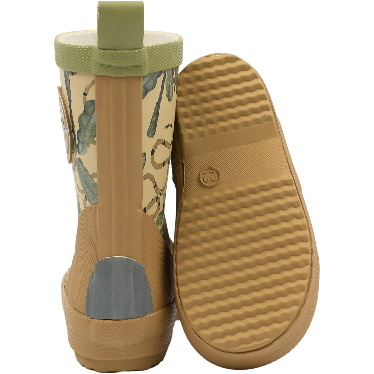 Mikk-Line Gray Green Printed Wellies