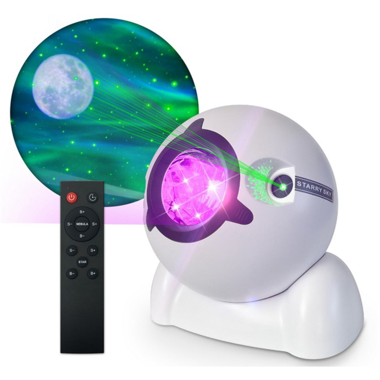 Music Nordic Lights Stars Projector Colour Changing Leds