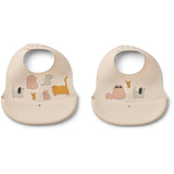 LIEWOOD Cats And Dogs / Sandy Ember Printed Bib 2-Pack