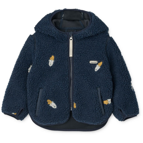 LIEWOOD Rocket / Classic Navy / Embroidery Mara Pile Jacket With Ears