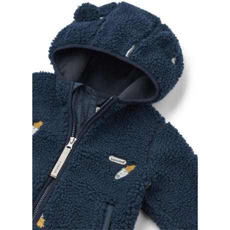 LIEWOOD Rocket / Classic Navy / Embroidery Mara Pile Jacket With Ears