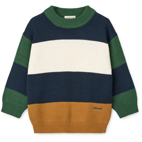 LIEWOOD Classic Navy Multi Mix Orlane Stripe Knit Jumper