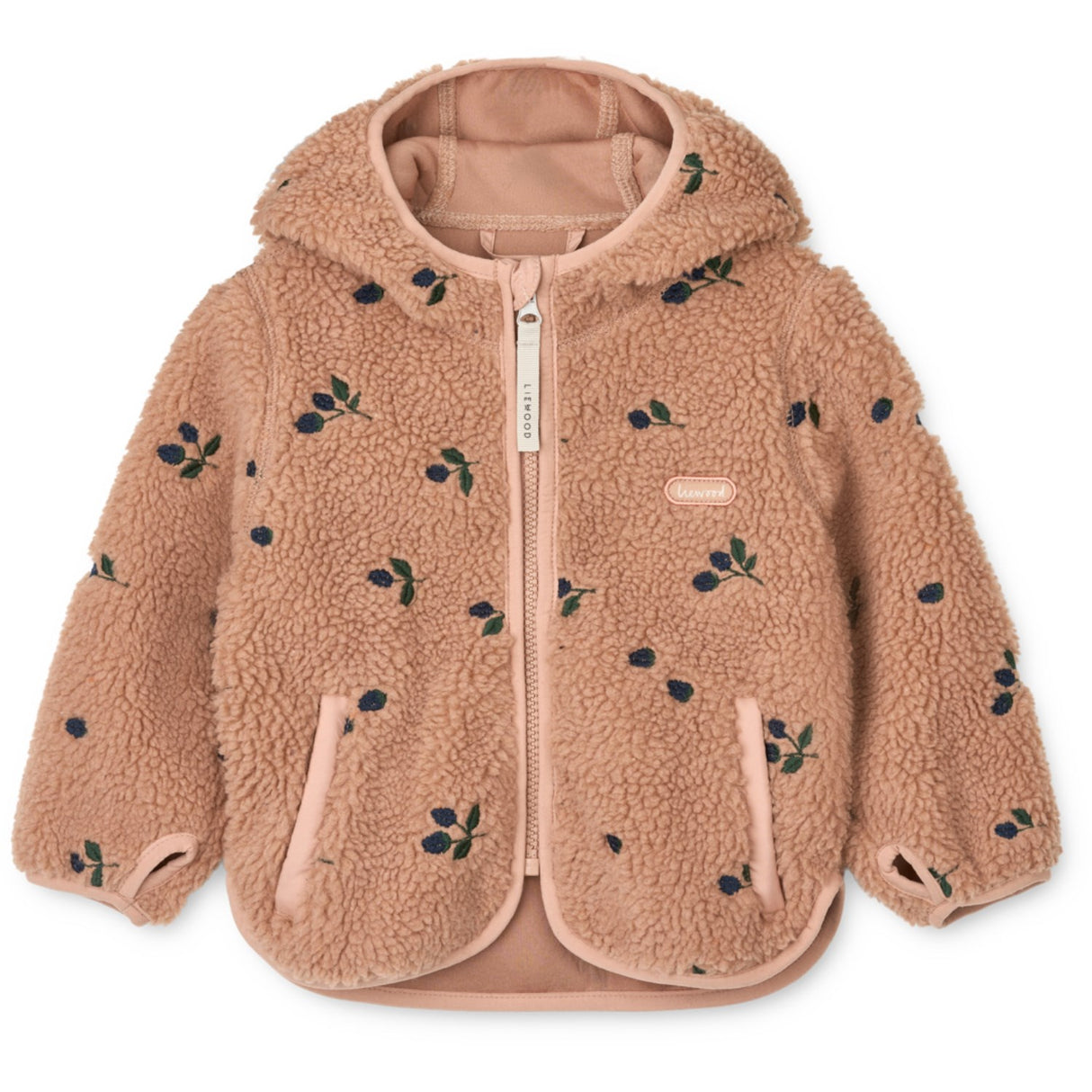 LIEWOOD Berry / Pale Tuscany / Embroidery Mara Pile Jacket With Ears