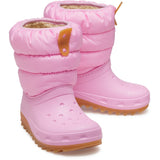Crocs Pink Tweed/Gum Classic Neo Puff Boot