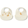 LIEWOOD Elephant / Creme De La Creme Ember Printed Bib 2-Pack