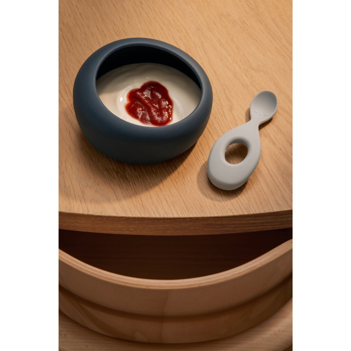 LIEWOOD Whale Blue / Dove Blue Sparia Bowl W. Spoon