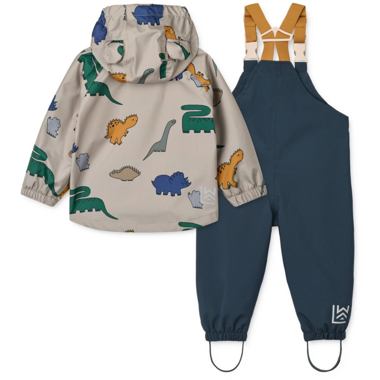 LIEWOOD Dinosaurs / Mist Manu Rainwear Set