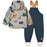 LIEWOOD Dinosaurs / Mist Manu Rainwear Set