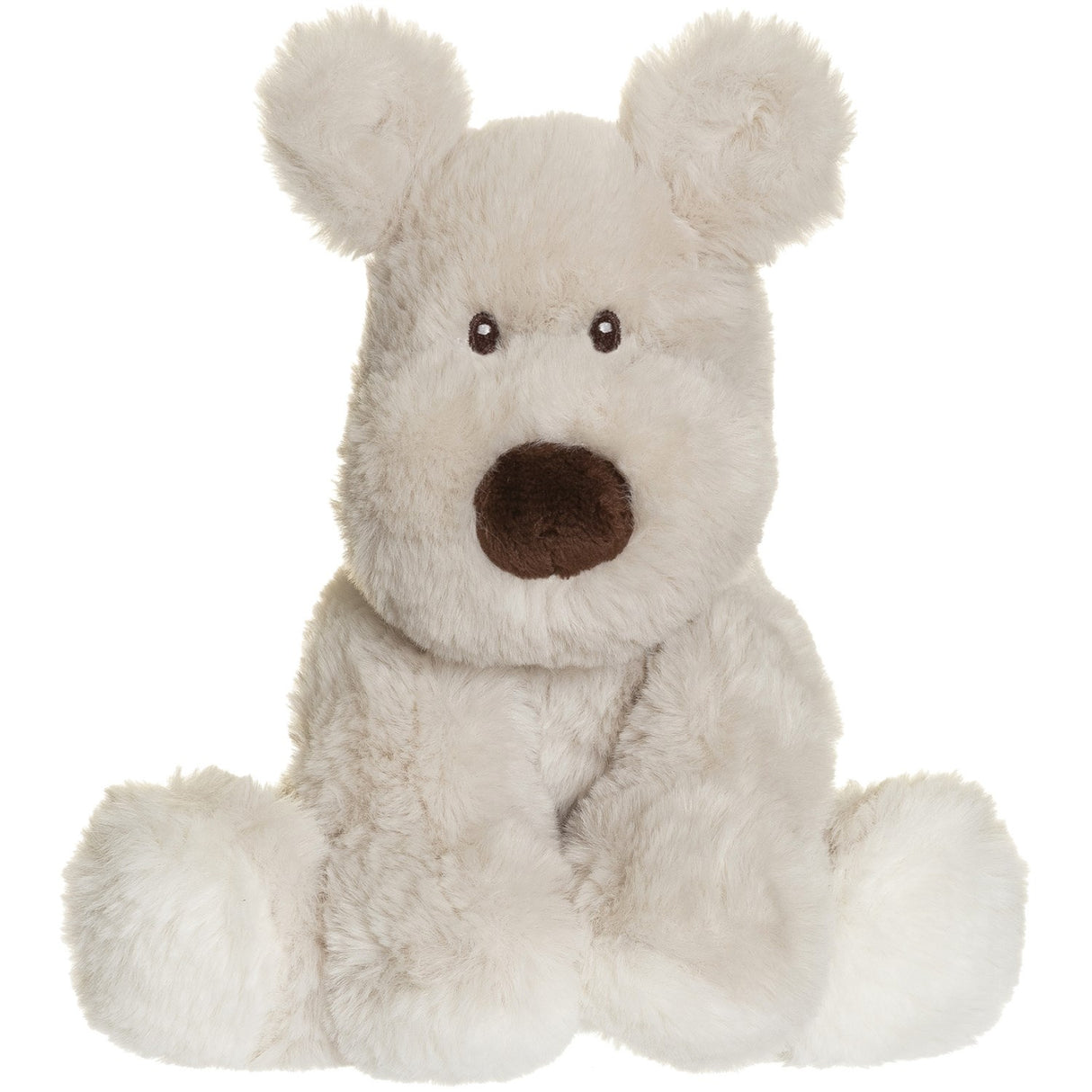 Teddykompaniet Grå Teddy Mocca - Hund, 25 Cm