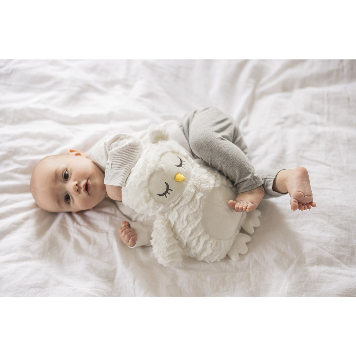 Teddykompaniet Hvid Teddy Heaters - Ugle