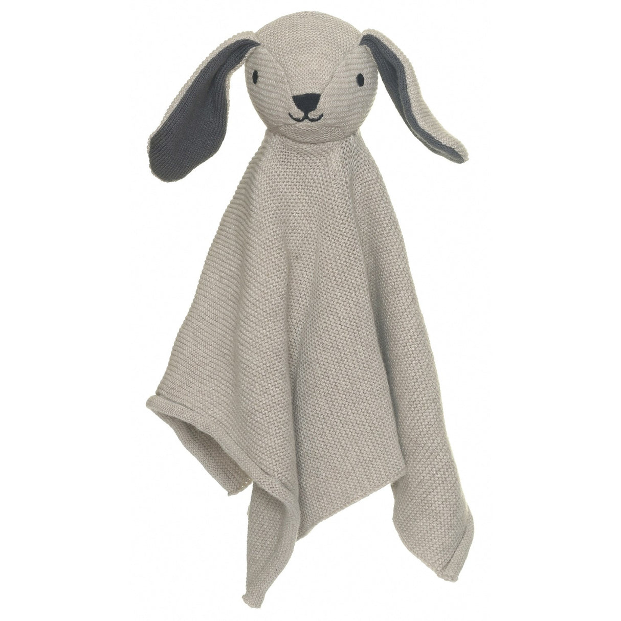 Teddykompaniet Grå Teddy Baby - Cuddle Cloth Strikket, Hund, 28 Cm