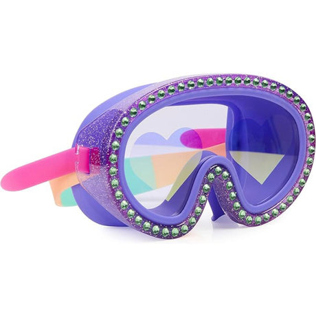 Bling2O Swimming Mask Glitter Heart Raspberry