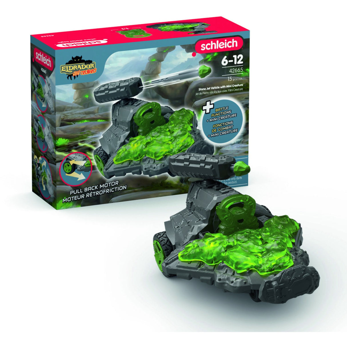 Schleich Stone Jet Vehicle Med Mini-Kreatur