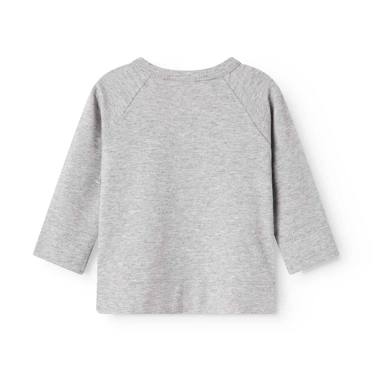 MarMar Modal New Born Light Grey Melange Tut Wrap LS Blouse