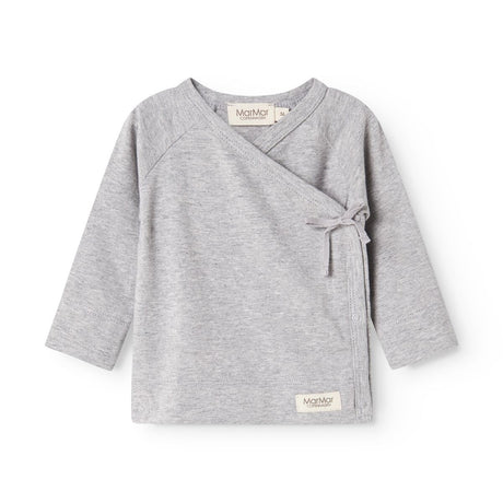MarMar Modal New Born Light Grey Melange Tut Wrap LS Blouse