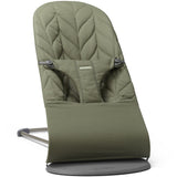 BabyBjörn Dark Green Skråstol Bliss - Vævet, Blomsterbladsquilt