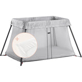 BabyBjörn Silver/Cotton/White Rejseseng Light Med Overtrækslagen