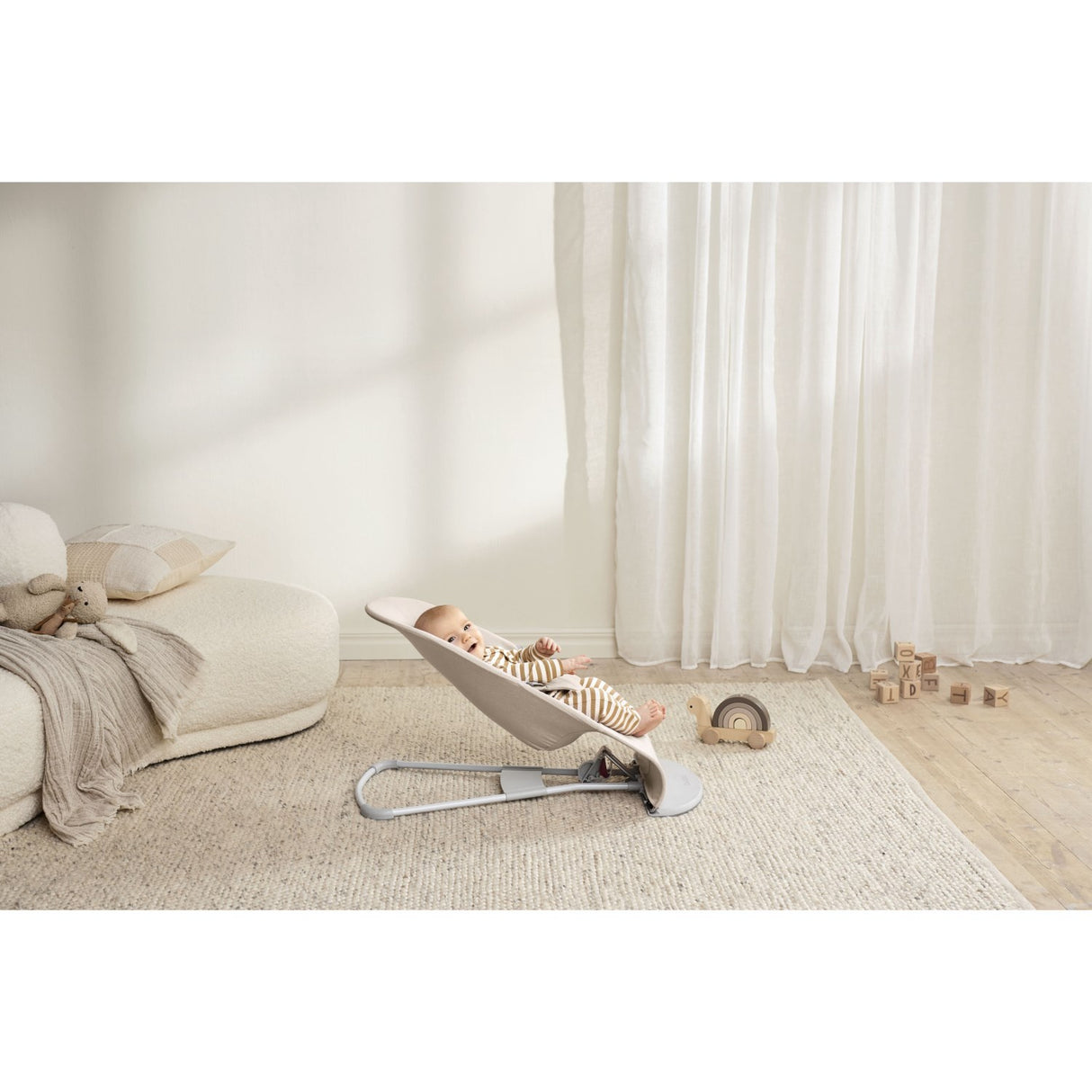 BabyBjörn Light Beige Skråstol Bliss - Vævet Mélange