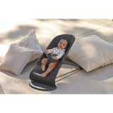 BabyBjörn Anthracite Grey Bouncer Bliss - Woven, Flower Leaf Quilt