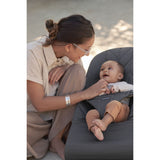 BabyBjörn Anthracite Grey Bouncer Bliss - Woven, Flower Leaf Quilt