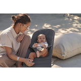 BabyBjörn Anthracite Grey Bouncer Bliss - Woven, Flower Leaf Quilt