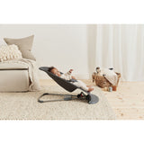 BabyBjörn Anthracite Grey Bouncer Bliss - Woven, Flower Leaf Quilt