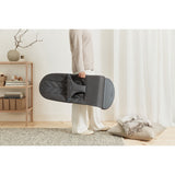 BabyBjörn Anthracite Grey Bouncer Bliss - Woven, Flower Leaf Quilt