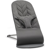 BabyBjörn Anthracite Grey Bouncer Bliss - Woven, Flower Leaf Quilt