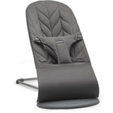 BabyBjörn Anthracite Grey Bouncer Bliss - Woven, Flower Leaf Quilt