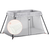 BabyBjörn Silver/Cotton/White Rejseseng Light Med Overtrækslagen